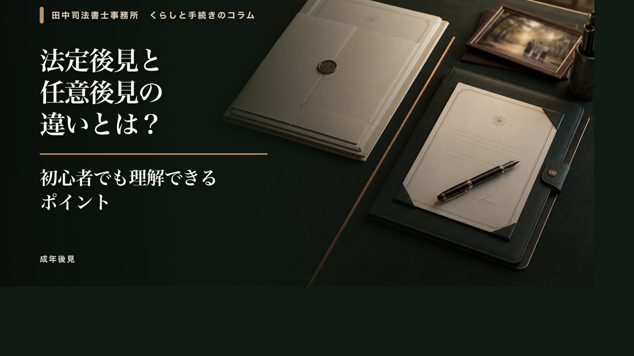 法定後見と任意後見の違いとは?初心者でも理解できるポイント